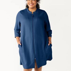 Croft & Barrow Quilted Zip Duster Robe XL